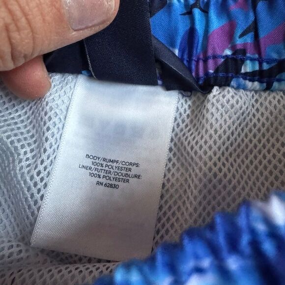 Land’s End Blue Cool Sharks Swim Trunks Shorts Drawstring Boys XS 4-5 NWOT - Picture 5 of 5